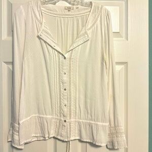 Chico's Women's White Button-Down Top